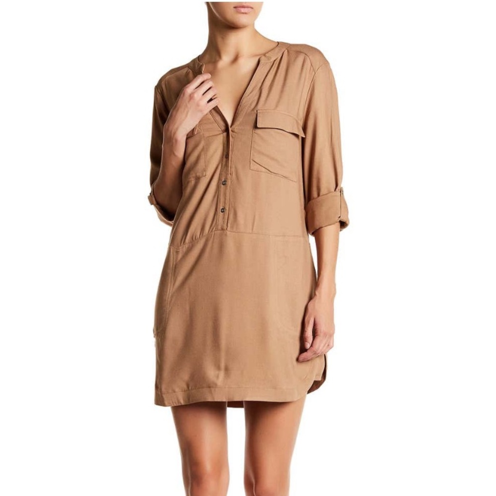 LUSH Split Neck Shirt Dress.